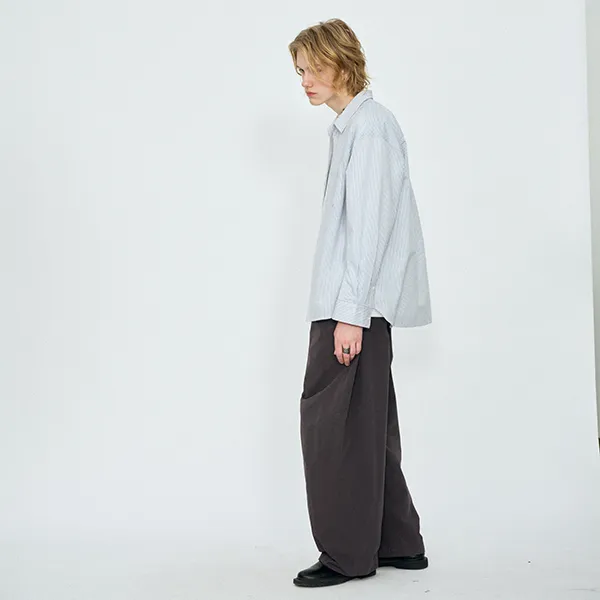 YOSHIYOYI Shirt Unisex Blue White Stripes-4