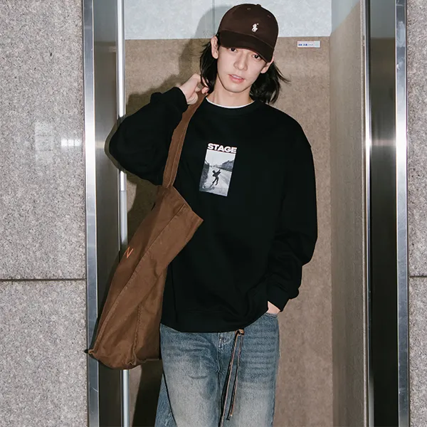 YOSHIYOYI Sweatshirt Unisex Black-4