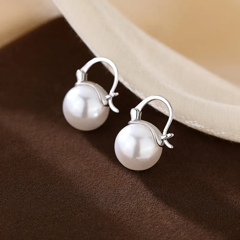 WEST ISLAND 925 Sterling Silver Artificial Pearl Earrings Women's-4
