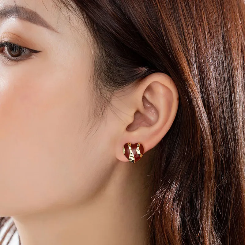 VAN GOGH Copper Stud Earrings Women's-1