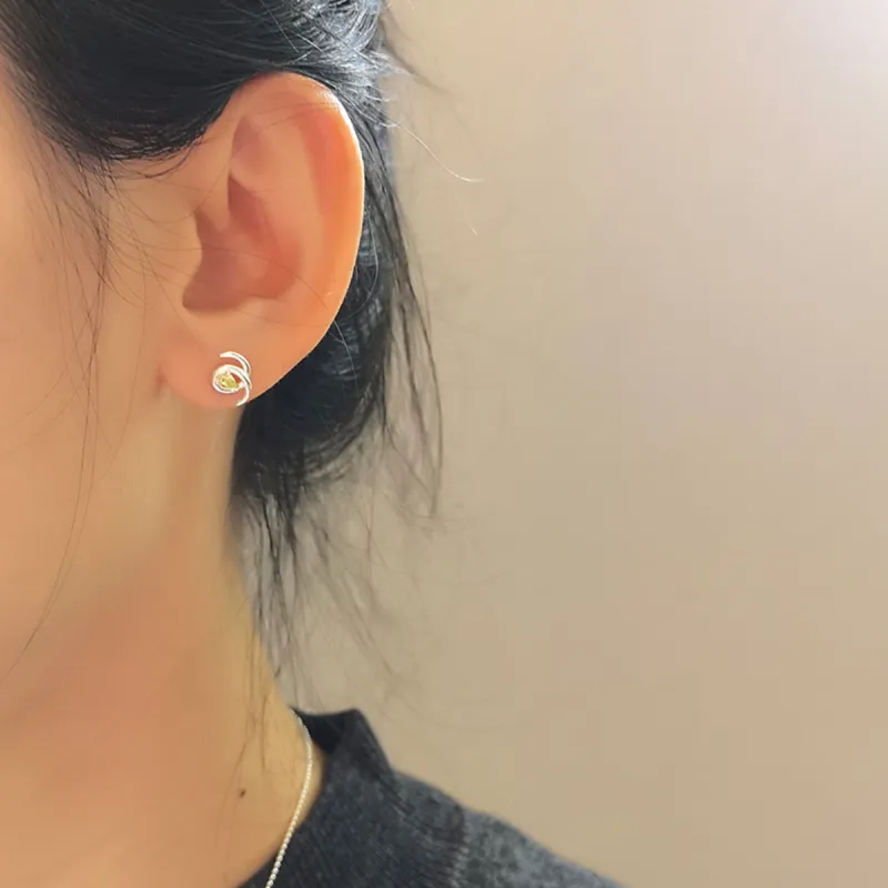VAN GOGH 925 Sterling Silver Stud Earrings Women's-3
