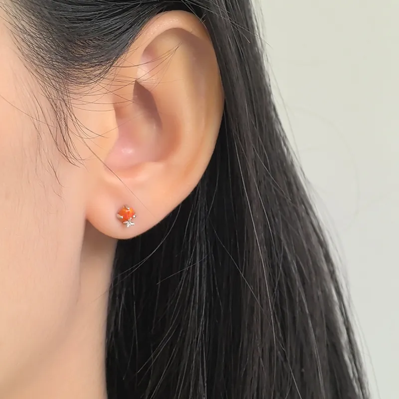 VAN GOGH S925 Silver Stud Earrings Women's-3