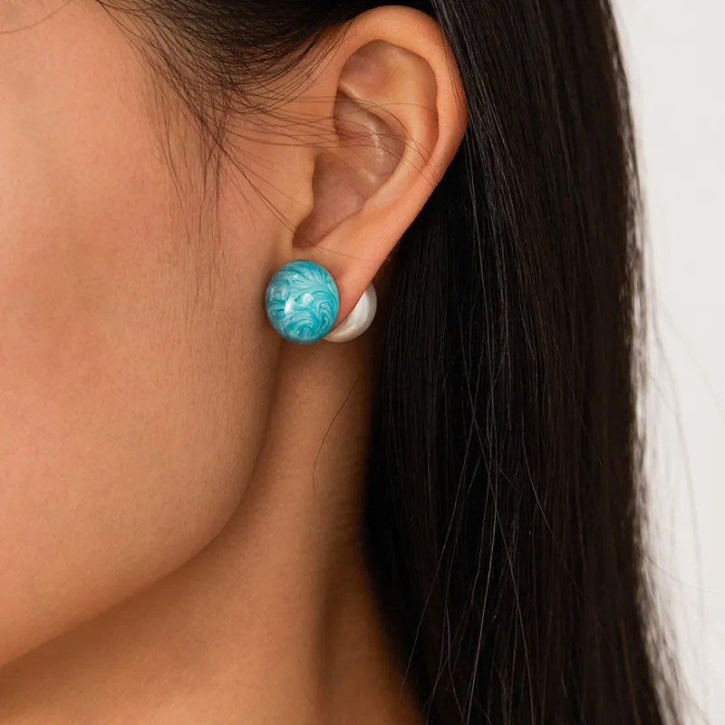 VAN GOGH Stainless Steel Stud Earrings Women's-1