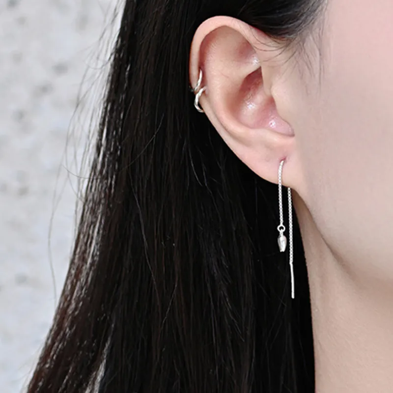 VAN GOGH 999 Fine Silver Drop Earrings Women's-3