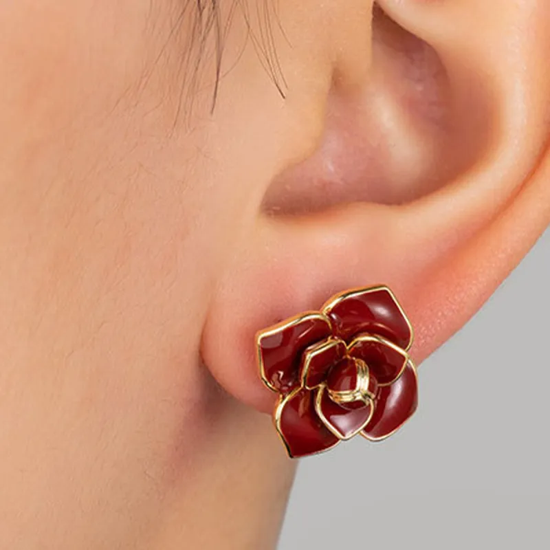 VAN GOGH Copper Stud Earrings Women's-3