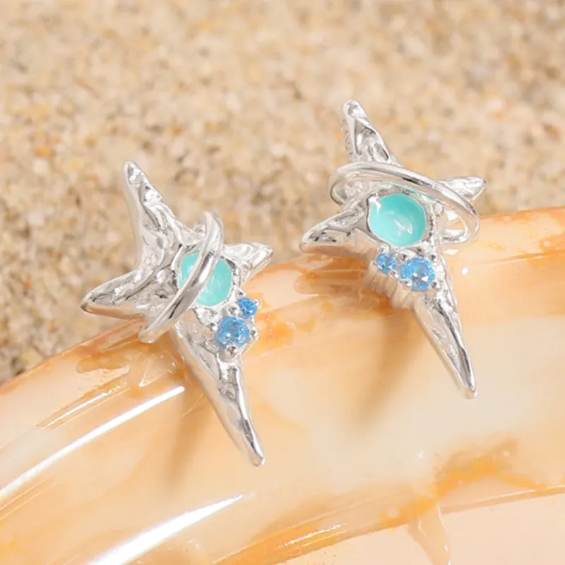 VAN GOGH 925 Sterling Silver Stud Earrings Women's-5