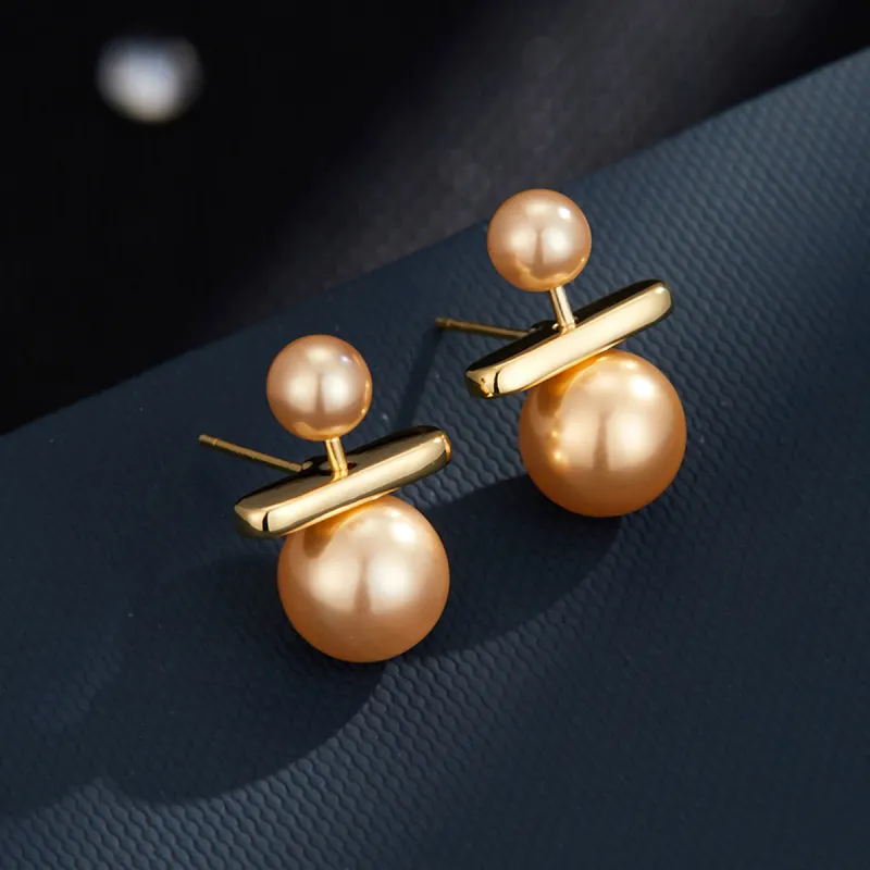 WEST ISLAND Copper Stud Earrings Women's-3
