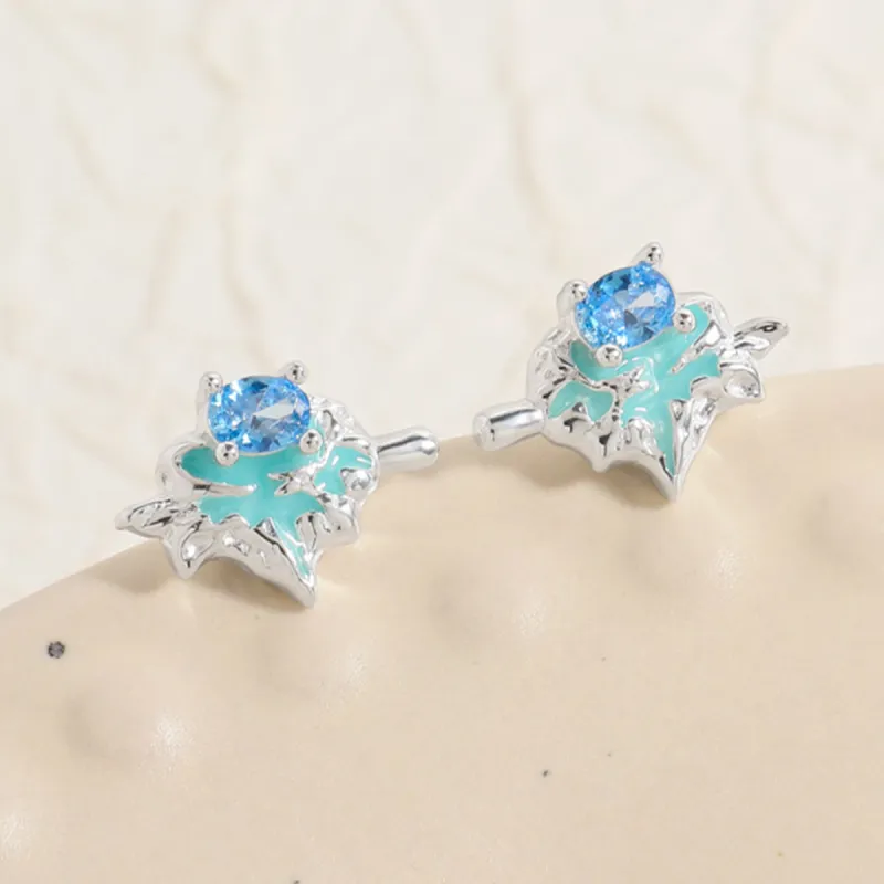 VAN GOGH 925 Sterling Silver Stud Earrings Women's-5