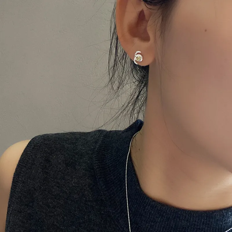 VAN GOGH 925 Sterling Silver Stud Earrings Women's-2