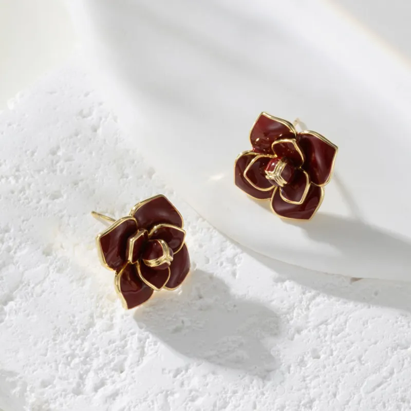 VAN GOGH Copper Stud Earrings Women's-4