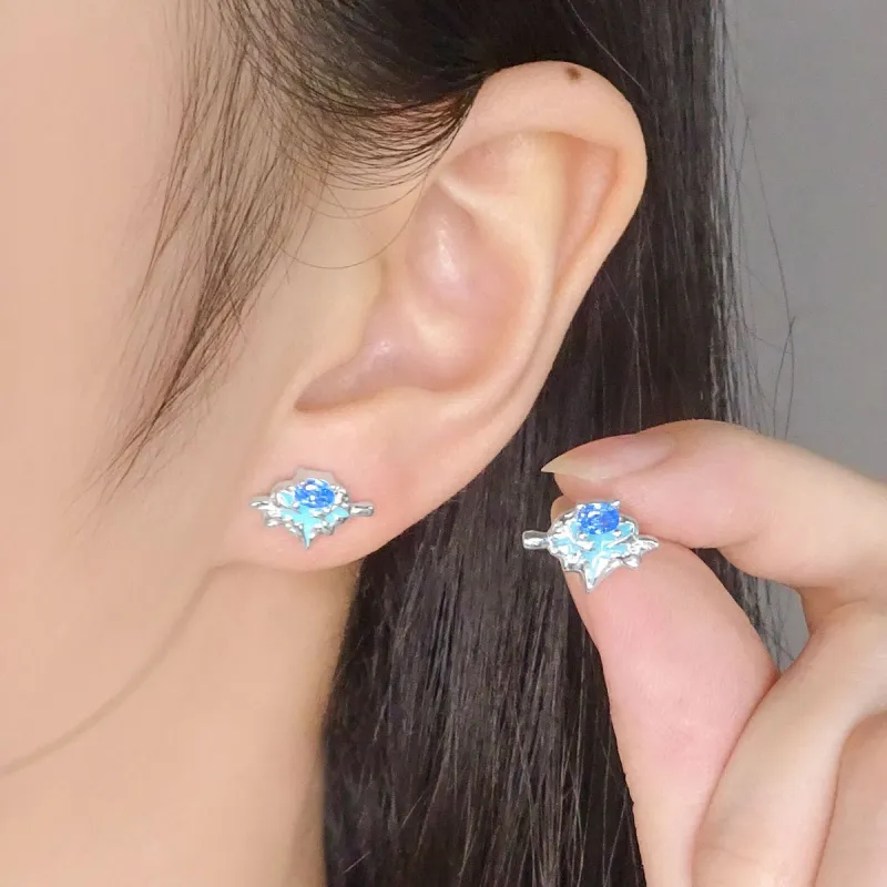 VAN GOGH 925 Sterling Silver Stud Earrings Women's-1