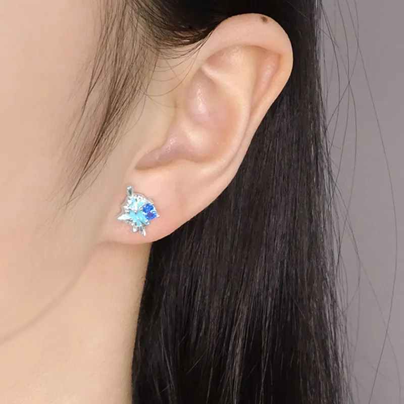 VAN GOGH 925 Sterling Silver Stud Earrings Women's-2