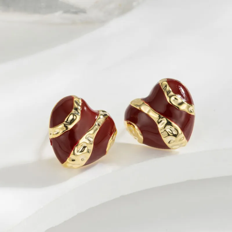 VAN GOGH Copper Stud Earrings Women's-4