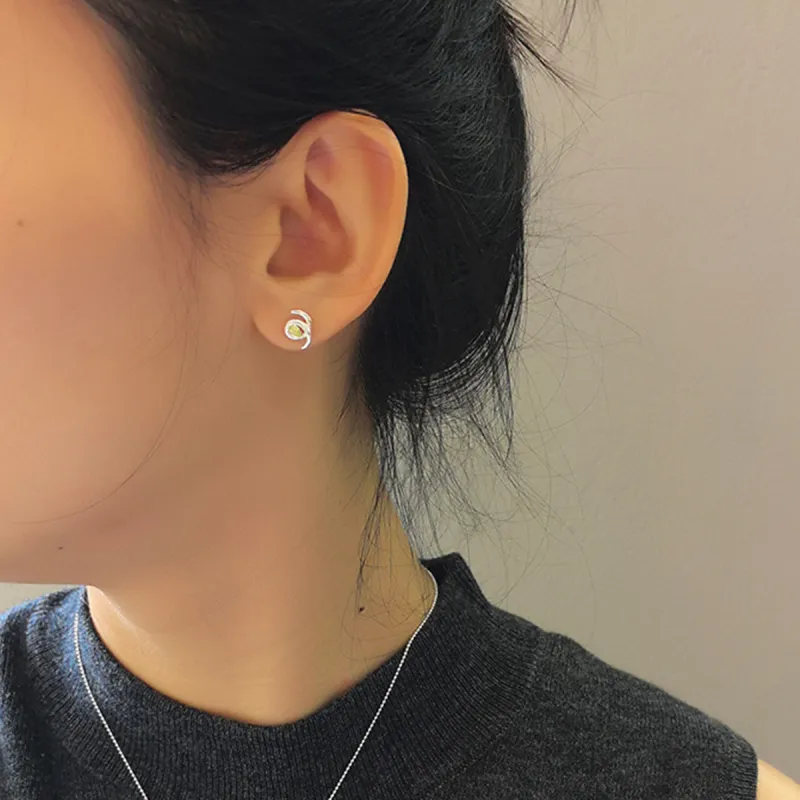 VAN GOGH 925 Sterling Silver Stud Earrings Women's-4