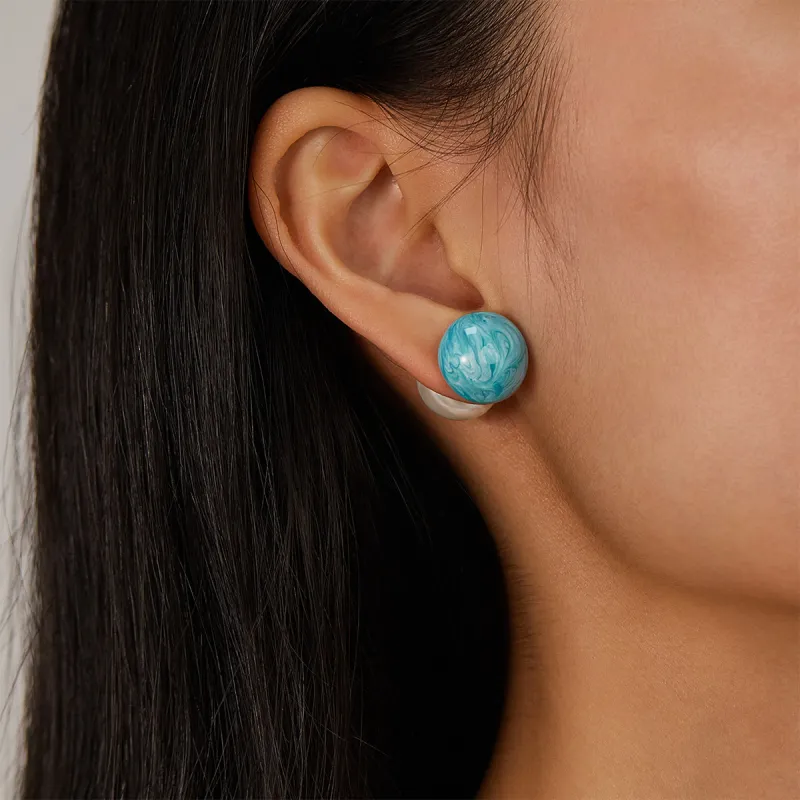 VAN GOGH Stainless Steel Stud Earrings Women's-3