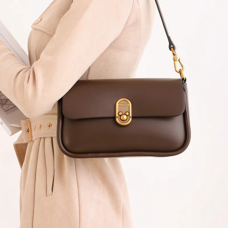 Disney Mickey Series PU Leather Crossbody Bag Regular Women's Brown-18