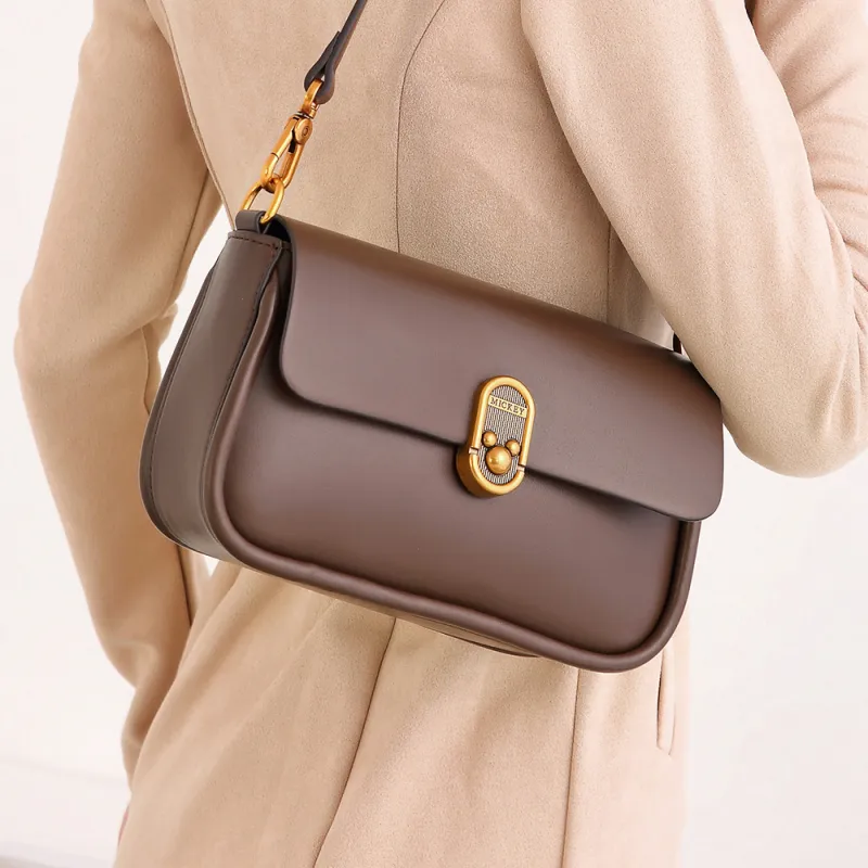 Disney Mickey Series PU Leather Crossbody Bag Regular Women's Brown-16