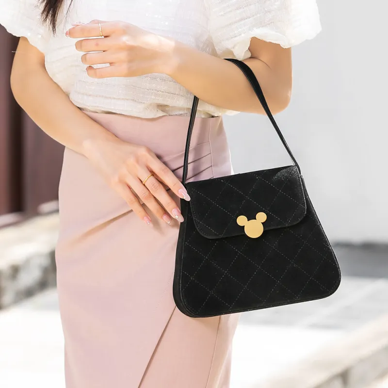 Disney Mickey Series PU Mini Purse Crossbody Bag One Shoulder Handbag Regular Women's Black-2