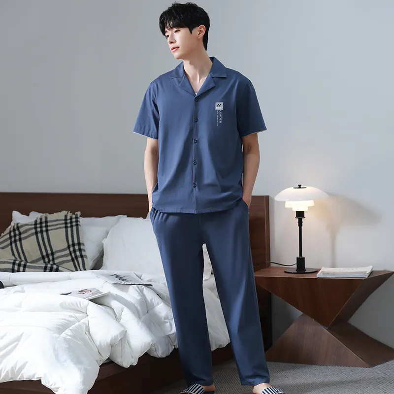 NOME Pajama Set Men's Navy Blue-7