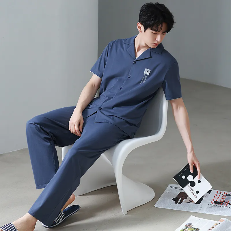 NOME Pajama Set Men's Navy Blue-5
