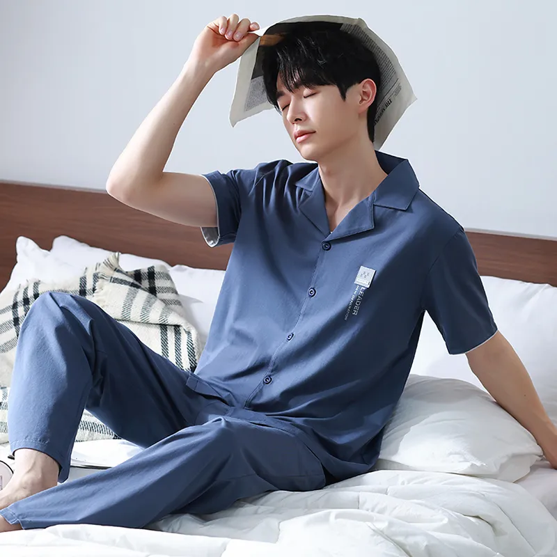 NOME Pajama Set Men's Navy Blue-3