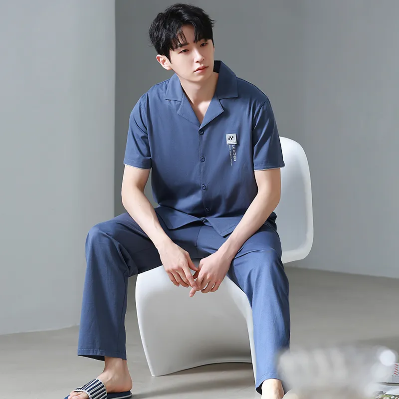 NOME Pajama Set Men's Navy Blue-6