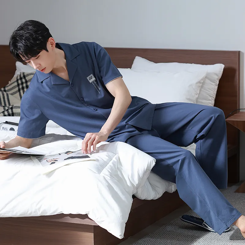 NOME Pajama Set Men's Navy Blue-2