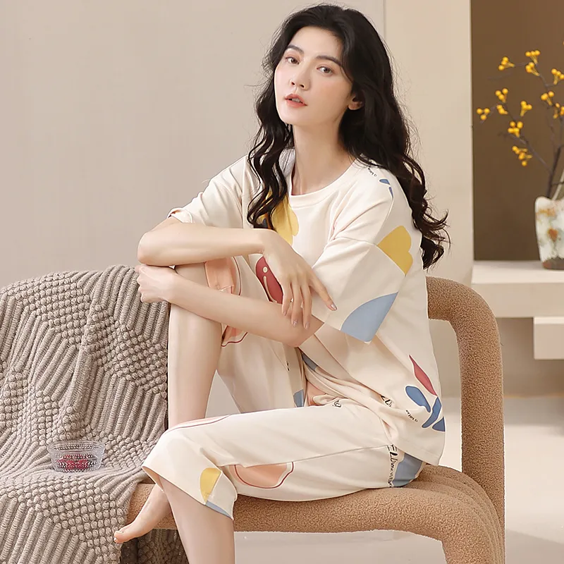 NOME Spring Summer Pajama Set Women's-5