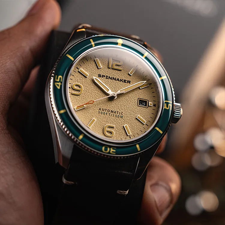 SPINNAKER Wrist Watch Automatic Mechanical Movement Yellow Watch Dial Unisex-12