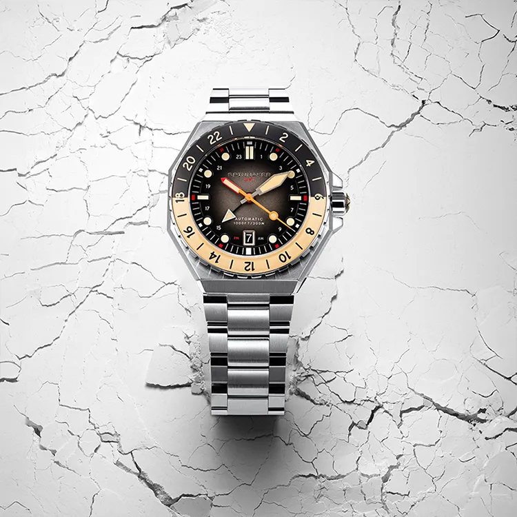 SPINNAKER Wrist Watch Automatic Mechanical Movement Stainless Steel Strap Black Dial Men's Watches-6