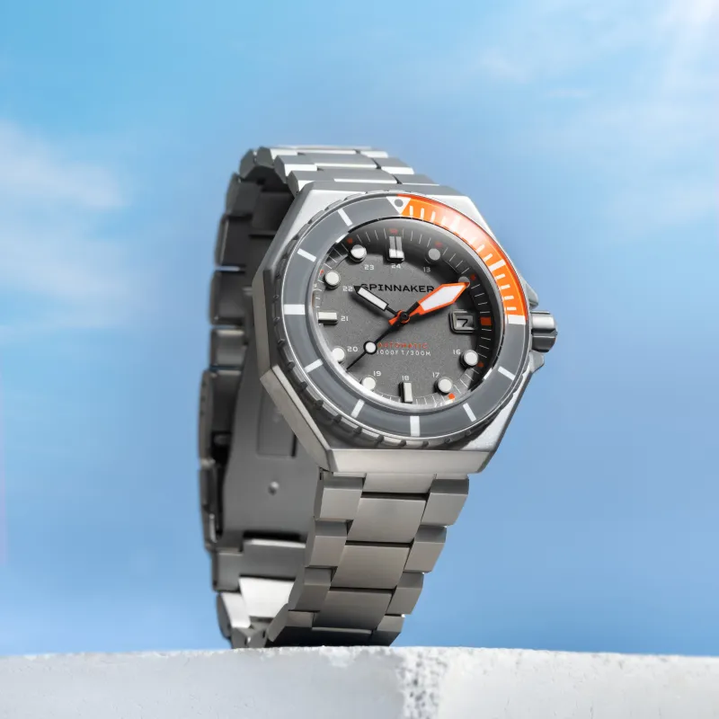 SPINNAKER DUMAS Collection Wrist Watch Automatic Mechanical Movement Stainless Steel Watchband Gray Dial Men's Watches-2