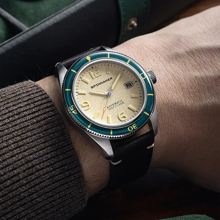 SPINNAKER Wrist Watch Automatic Mechanical Movement Yellow Watch Dial Unisex-14