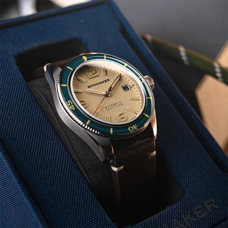 SPINNAKER Wrist Watch Automatic Mechanical Movement Yellow Watch Dial Unisex-11