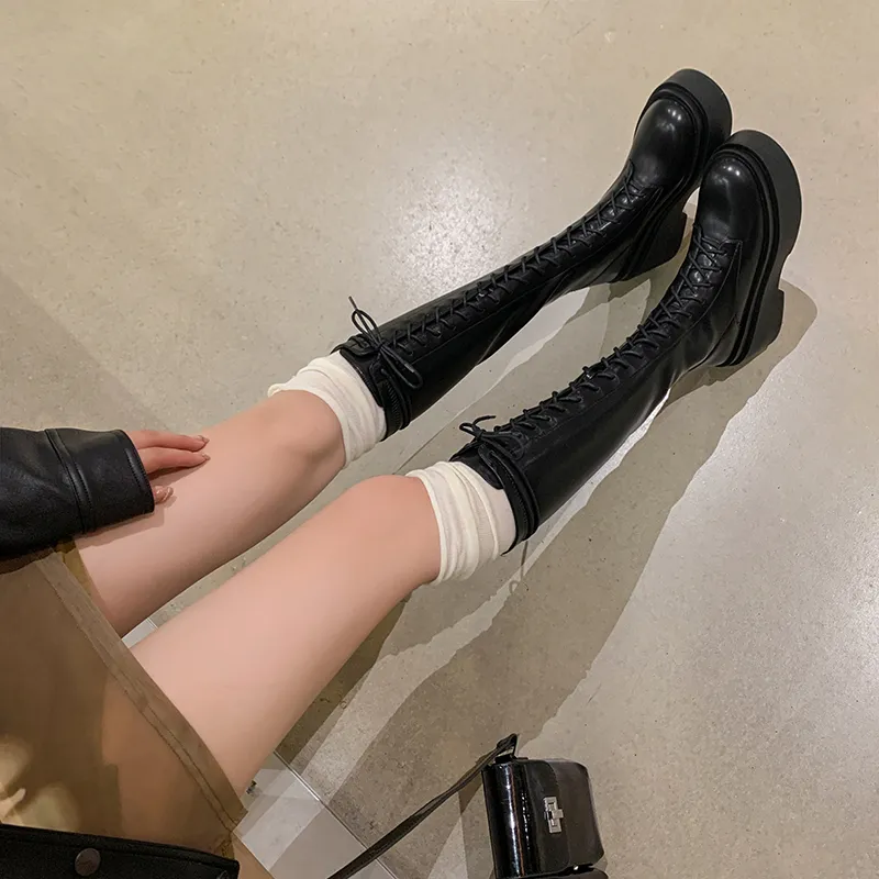Mo Lin Knee high Boots 8.0cm Women's-5
