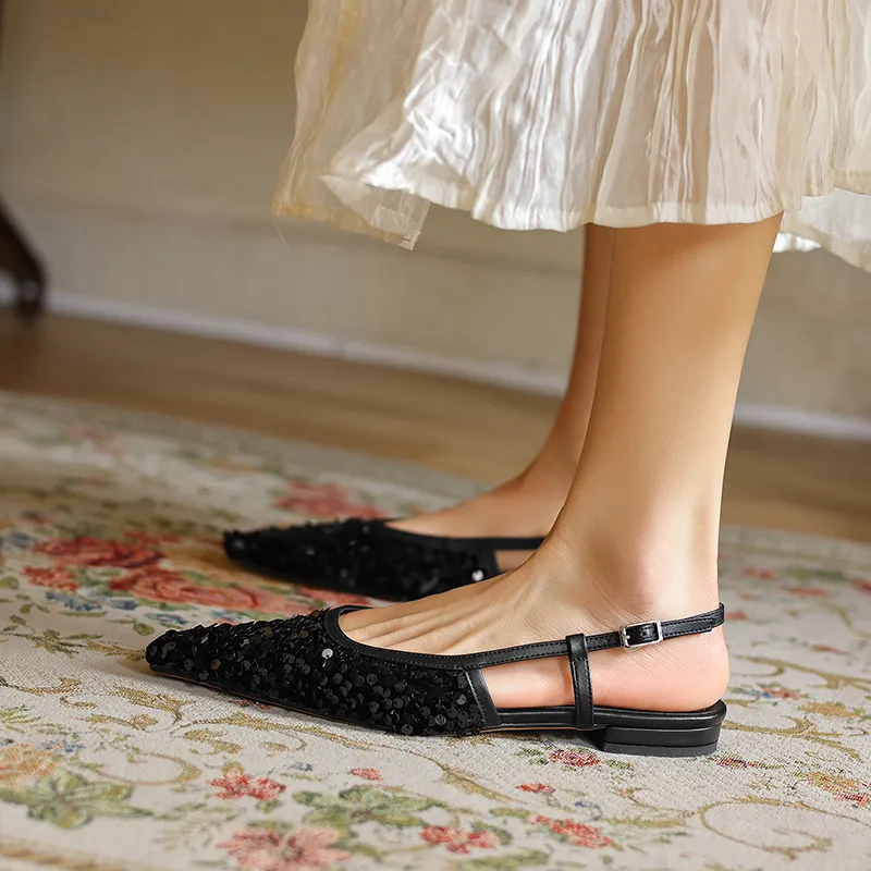 Casual One-Strap Unlined Sandal 1.5 Cm Heel Height Women's-2