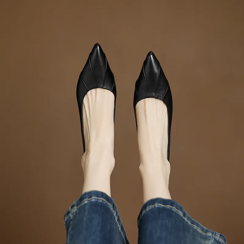 Mo Lin Chunky Heel High Heels 5cm Women's-1