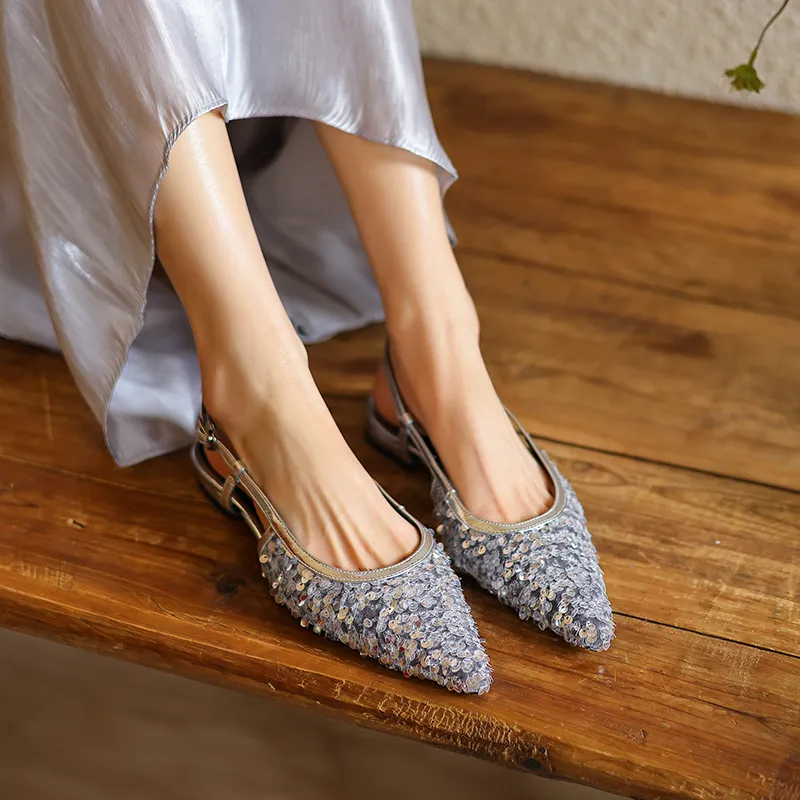 Casual One-Strap Unlined Sandal 1.5 Cm Heel Height Women's-16