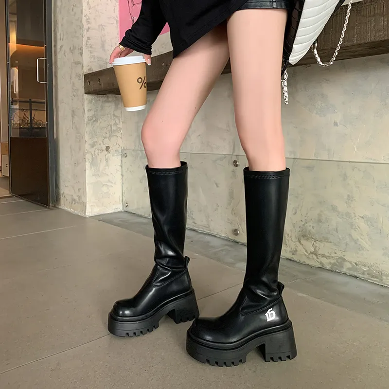 Mo Lin Knee-high Boots 8.0cm Women's-2