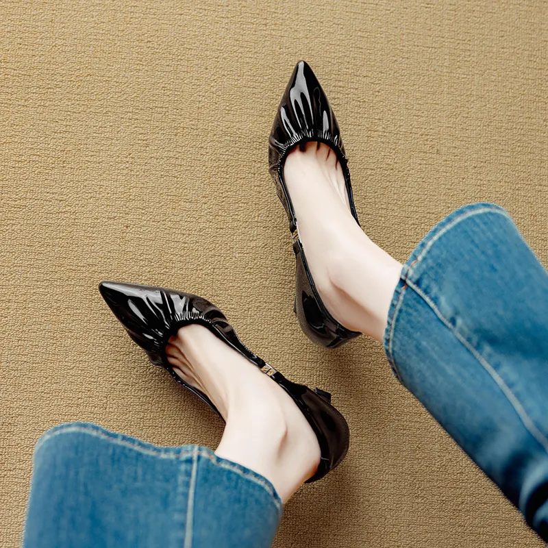 Mo Lin Chunky Heel High Heels Women's-3