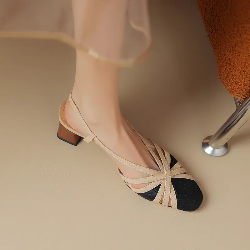 Mo Lin Chunky Heel High Heels Women's-2