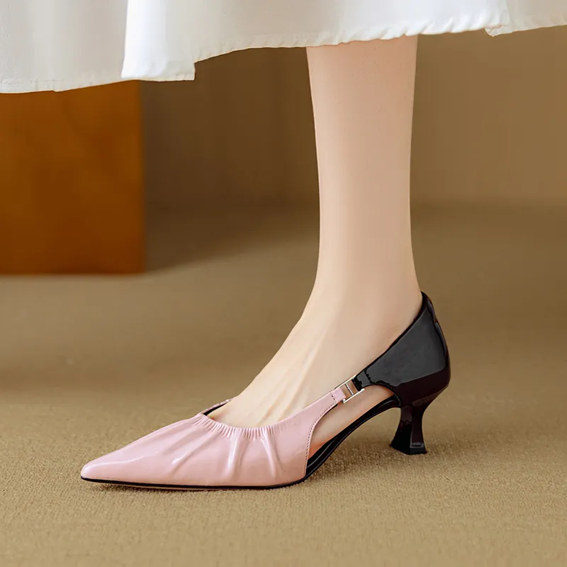 Mo Lin Chunky Heel High Heels Women's-11