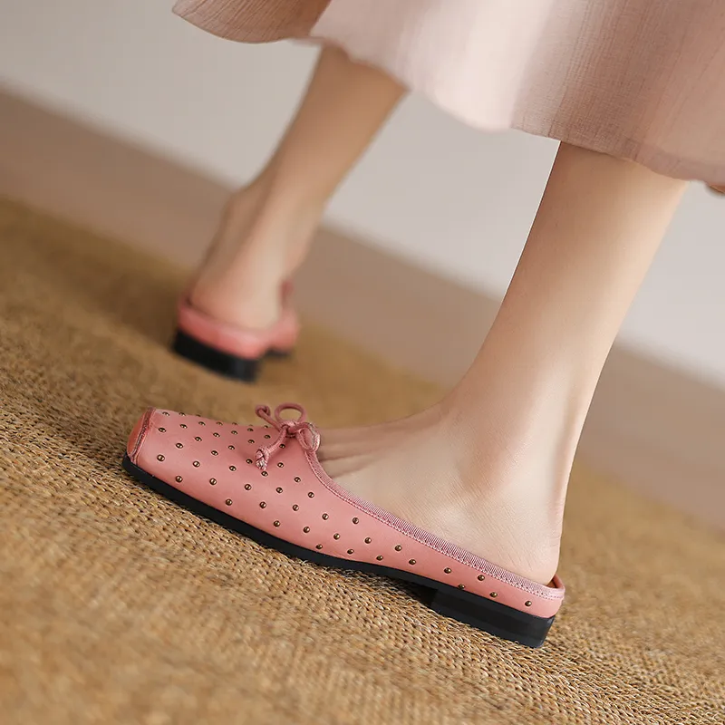 Mo Lin Slip Resistant Closed Toe Slippers Women's-11