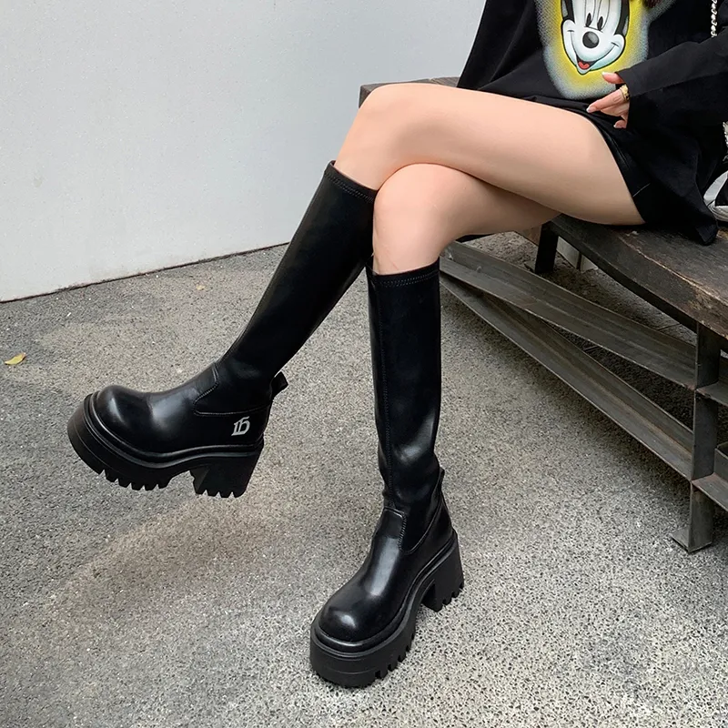 Mo Lin Knee-high Boots 8.0cm Women's-5