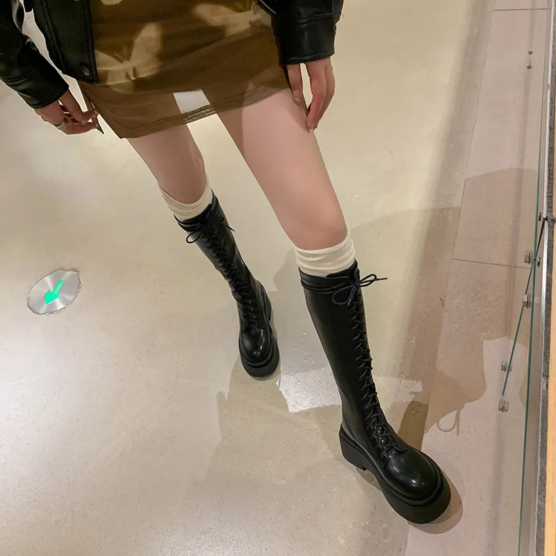 Mo Lin Knee high Boots 8.0cm Women's-4