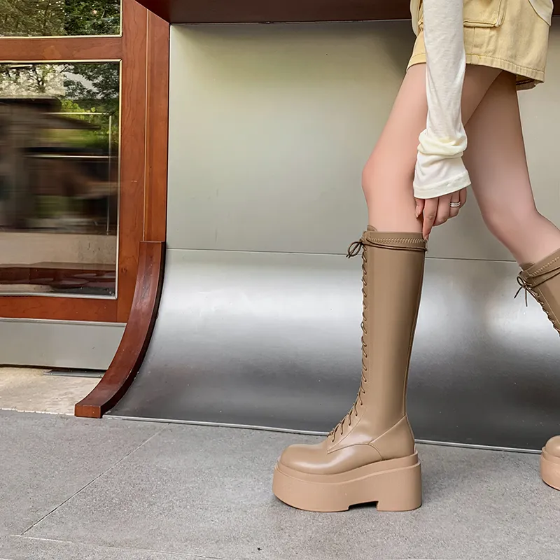 Mo Lin Knee high Boots 8.0cm Women's-9