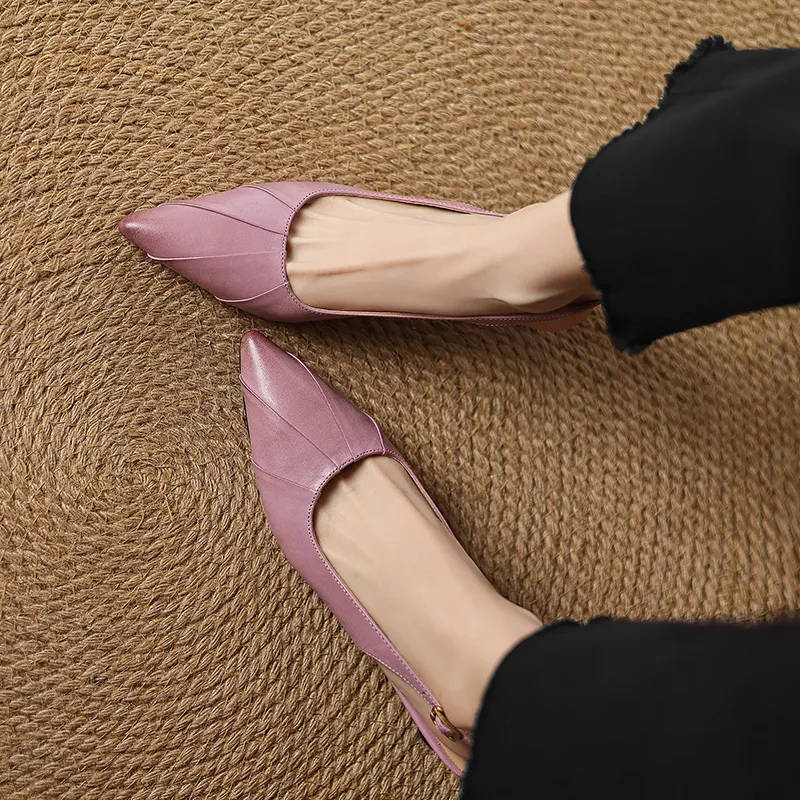 Mo Lin Chunky Heel High Heels 5cm Women's-13