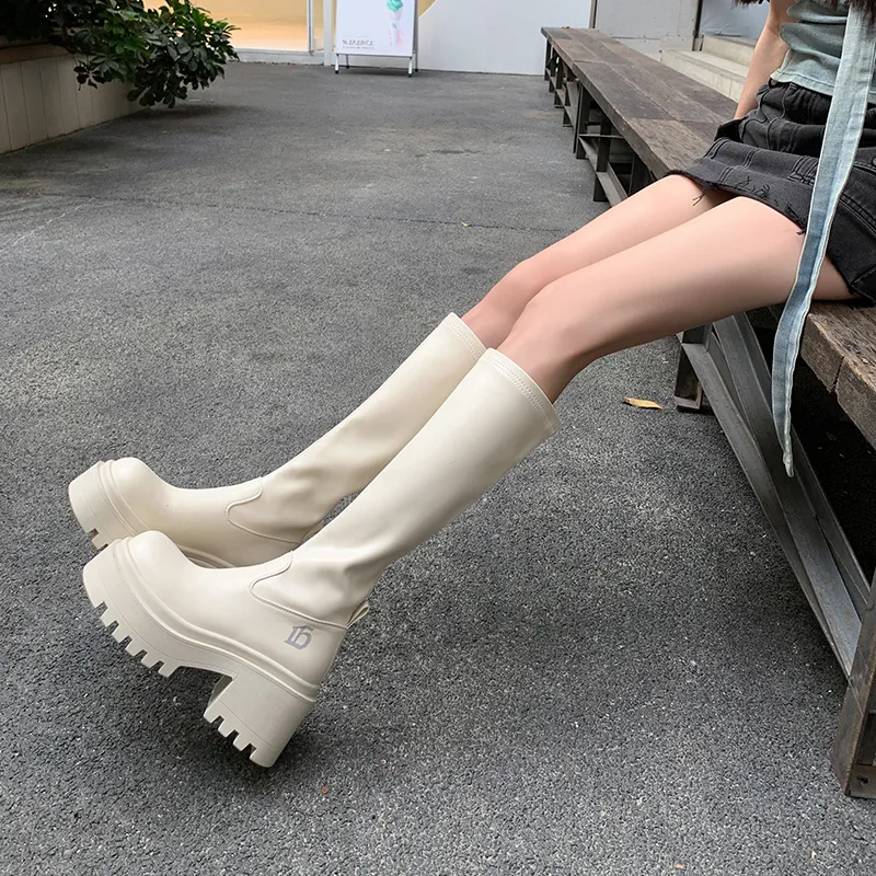 Mo Lin Knee-high Boots 8.0cm Women's-9