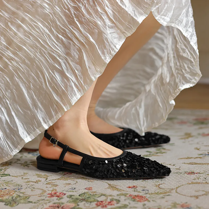 Casual One-Strap Unlined Sandal 1.5 Cm Heel Height Women's-4