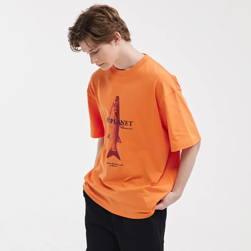 HOTPLANET T Shirt Unisex White Orange-10
