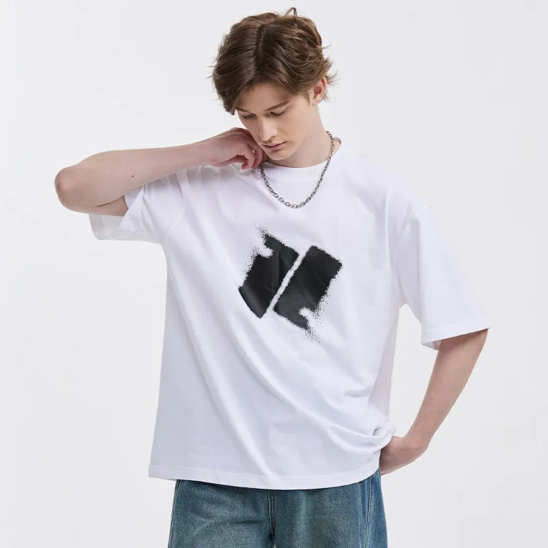 HOTPLANET T Shirt Unisex White Dark Gray-2